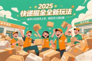 (15244期)2025快递掘金全新玩法,新手小白当天上手,轻松月入四位数!