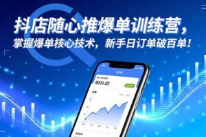 (16526期)抖店随心推爆单训练营,掌握爆单核心技术,新手日订单破百单!