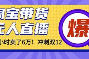 （16665）年前风口！淘宝带货，无人直播160小时卖了6万！