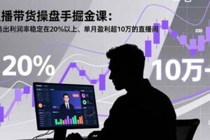 （16727期）直播带货操盘手掘金课：打造出利润率稳定在20%以上、单月盈利超10万的直播间